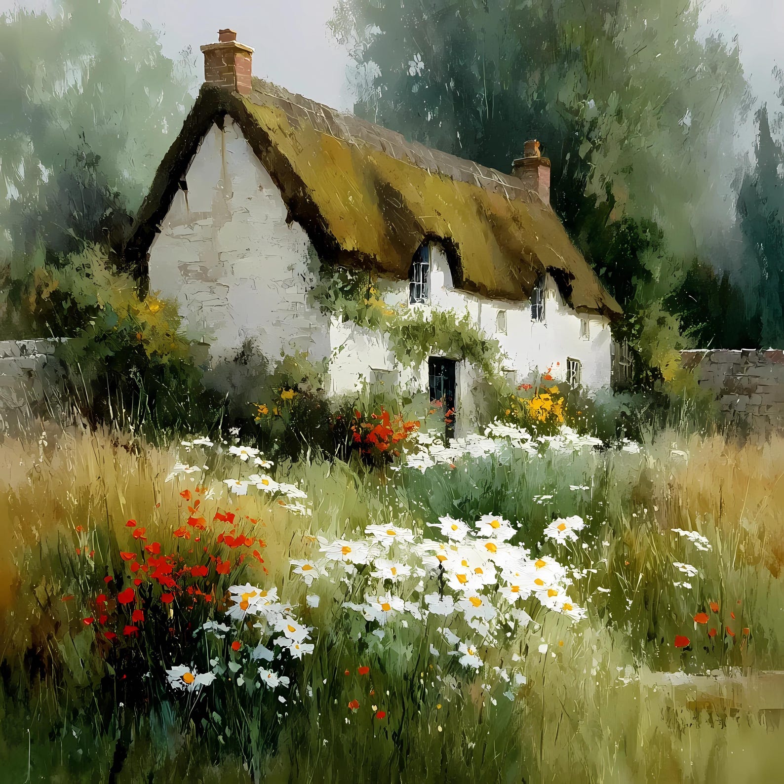 English Cottage Garden Wall Art Bundle Set of 15, Floral Countryside ...