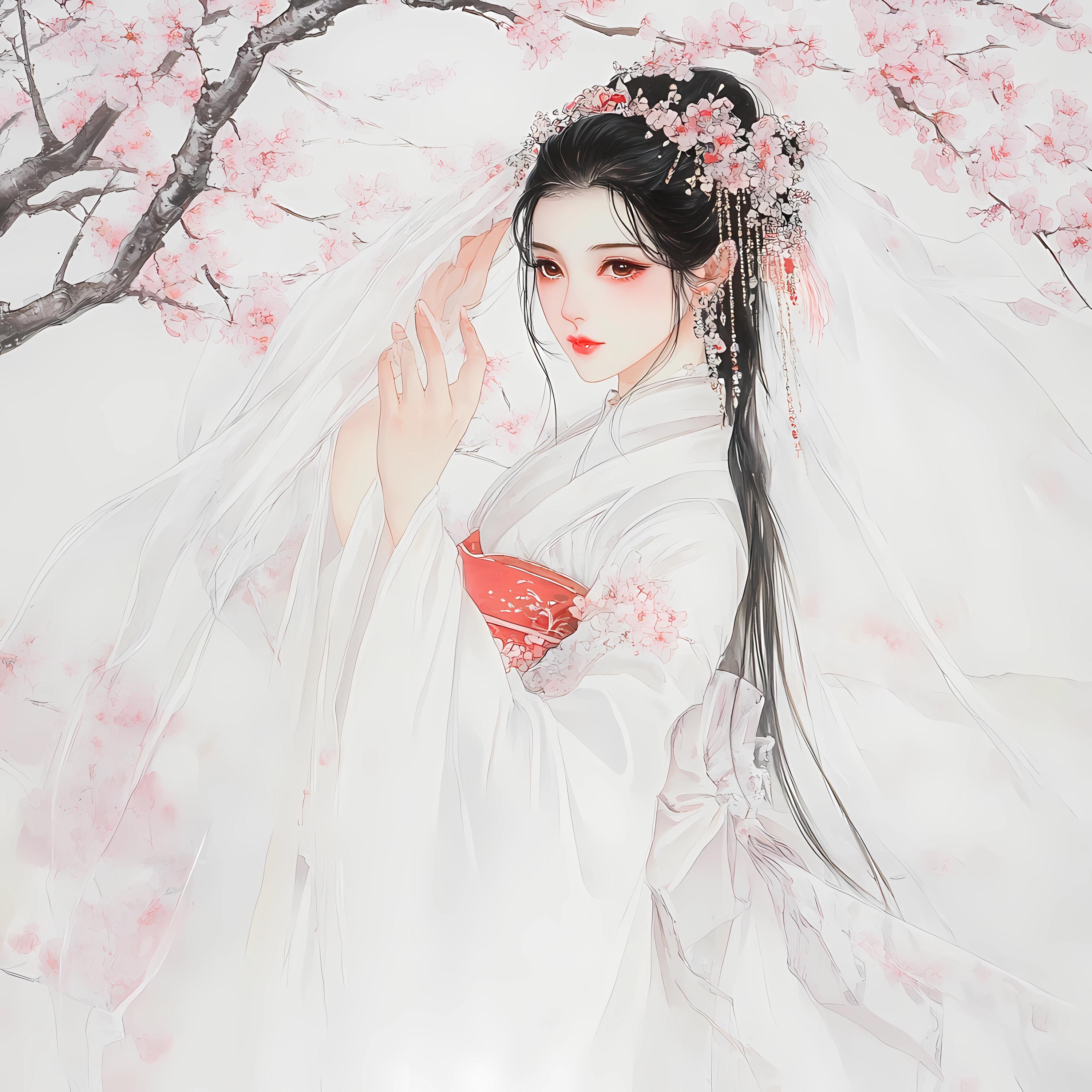Geisha Clipart Bundle Set of 8: Japanese Scenery, Garden Art (digital ...
