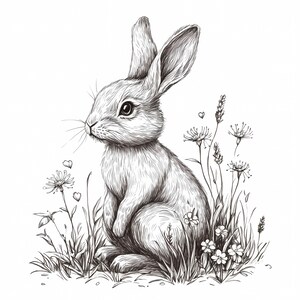 Clipart collection includes Easter Rabbit Coloring images to give you the best value for your money. This clipart bundle will be perfect for a variety of your creative projects - nursery wall art or decor, junk journals, greeting cards, invitations, prints, mugs, apparel, social media posts or other projects!