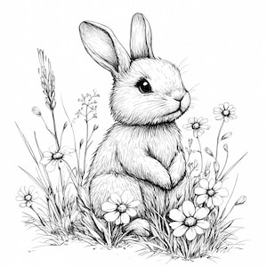Clipart collection includes Easter Rabbit Coloring images to give you the best value for your money. This clipart bundle will be perfect for a variety of your creative projects - nursery wall art or decor, junk journals, greeting cards, invitations, prints, mugs, apparel, social media posts or other projects!