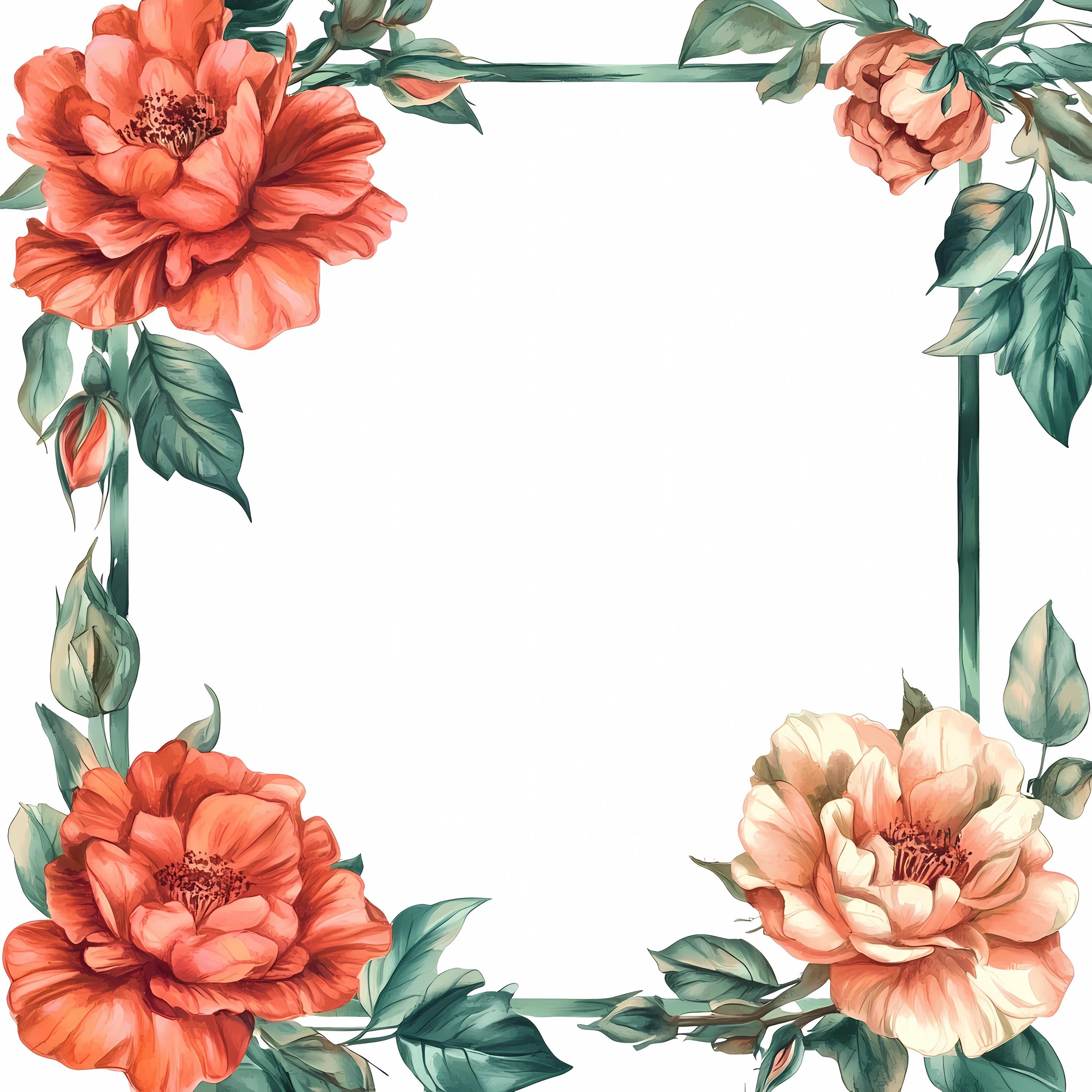 Plantilla de Fondo Borde Floral Vintage Con Un Elegante Táctil de Borde de  Página Para Descarga Gratuita - Slidesdocs, image size:3000x3000