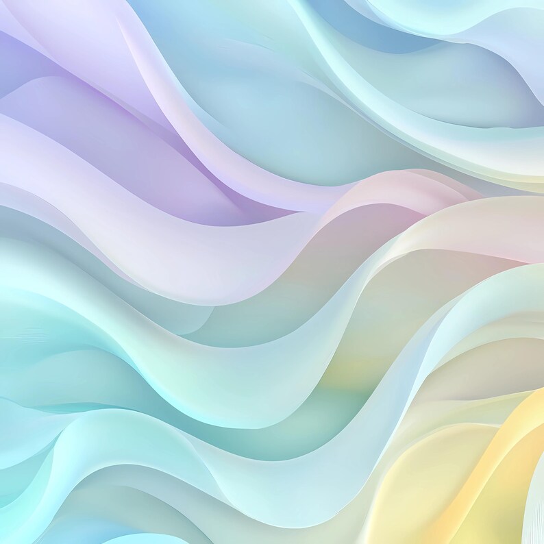 Pastel Abstract Waves Background Bundle – Soft Gradient Fluid Art ...