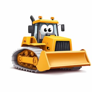 7 bouwvoertuigen png, bulldozer aquarel clipart, kipper clipart, cartoon kipper, kipper png, digitale download