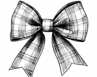 Coquette Black Bow PNG: aquarel lint clipart (digitale download)