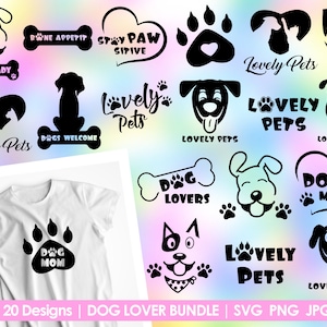 Hund SVG, Pfotenabdruck, Hundeknochen svg, Schöne lustige Haustiere svg, Hundemama png, Bester Freund svg, Hundegesicht Zeichnung svg, Hündchen Liebhaber Bundle SVG PNG