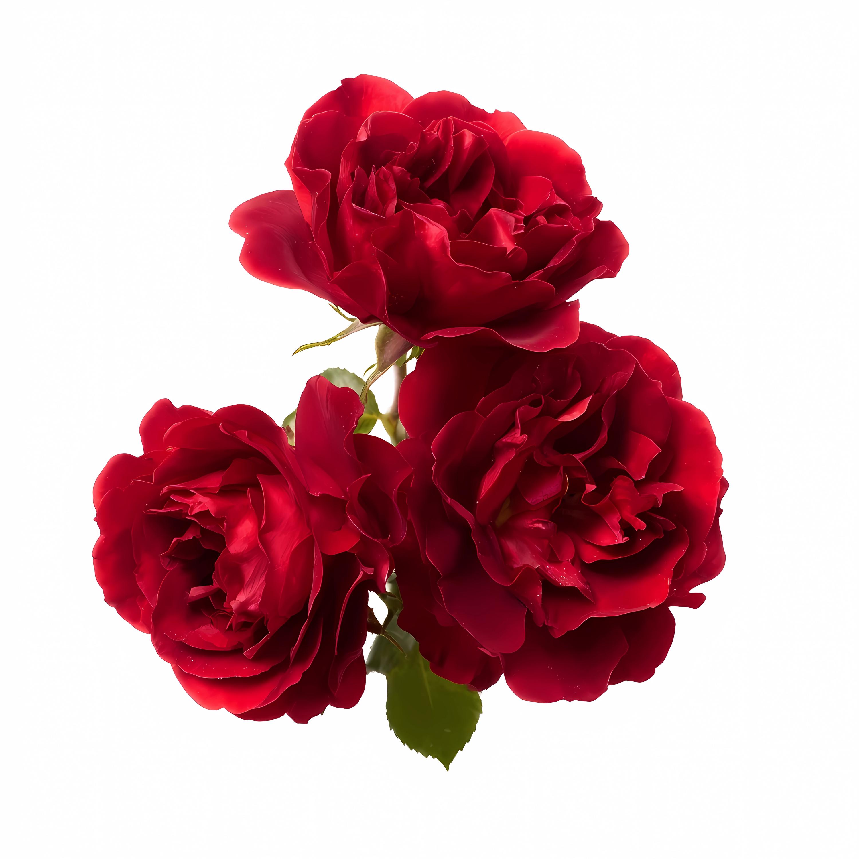 Lot de roses rouges, aquarelle de fleurs, décoration murale botanique ...