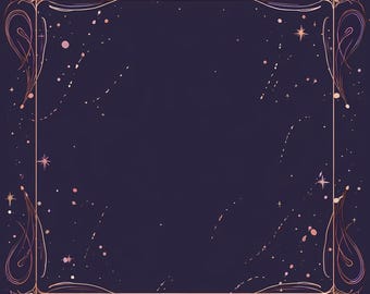 Celestial Floral Frame Art Bundle, Golden Bronze Cosmic Backgrounds, Luxury Abstract Borders