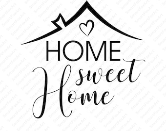 Home Sweet Home Sticker, Welcome Home SVG, Home Sweet Home SVG, New Home SVG, Farmhouse Kitchen svg, Welcome Sign svg, Family Monogram svg