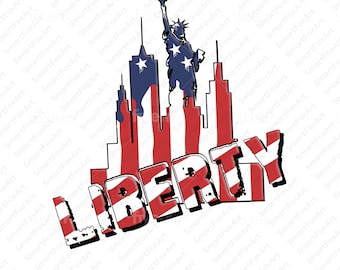 4th of July Sublimation Design: Statue of Liberty PNG (Digital Download)