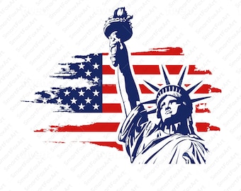 Statue of Liberty PNG: Patriotic 4th of July Sublimation Digital Download