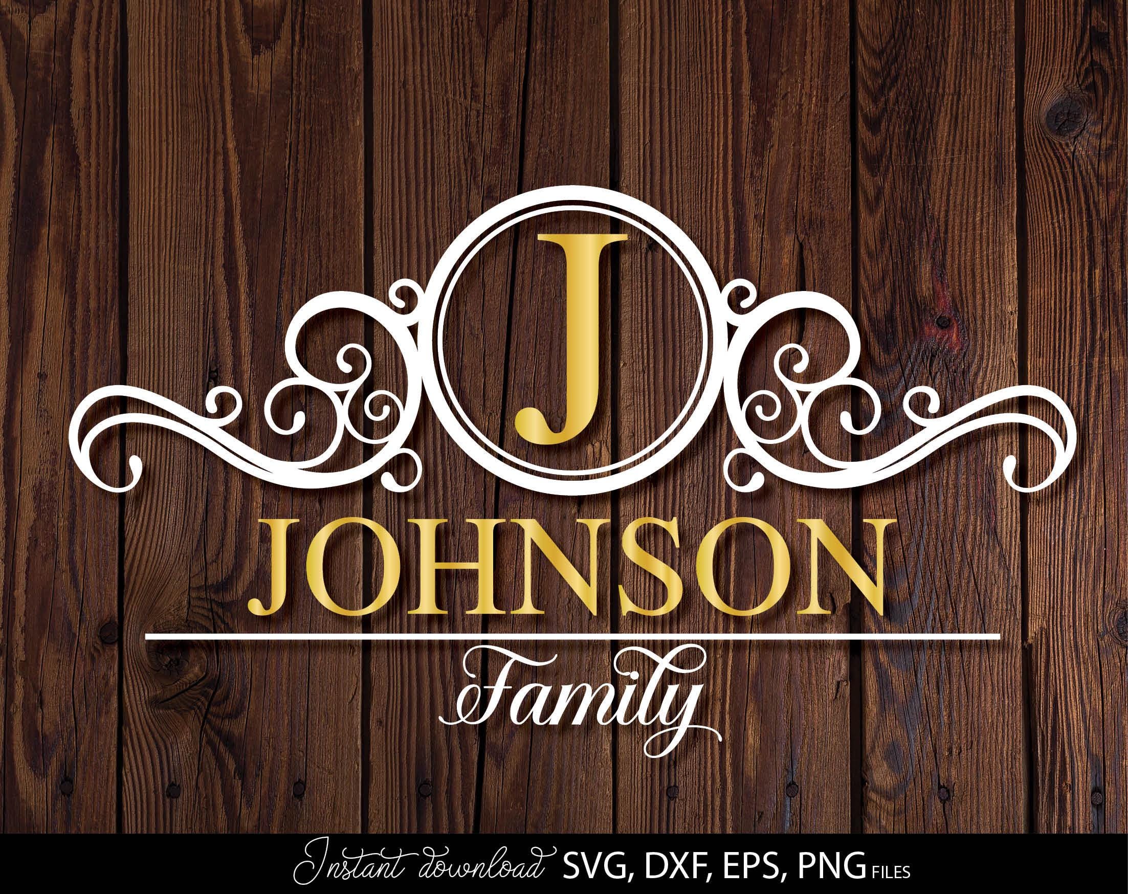 Split Family Sign Family Name Sign SVG Split Letter Monogram,digital Download - Etsy