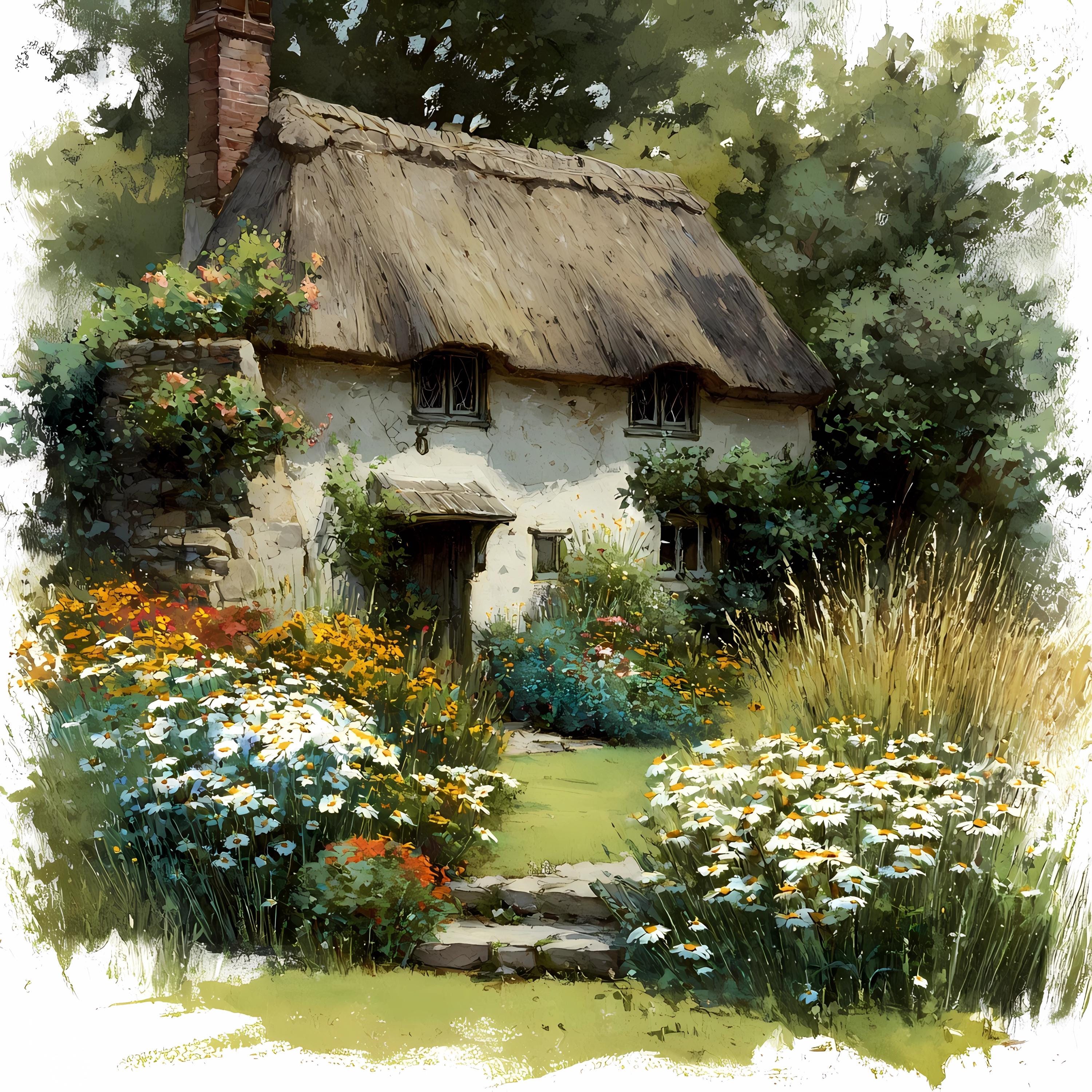 English Cottage Garden Wall Art Bundle Set of 15, Floral Countryside ...