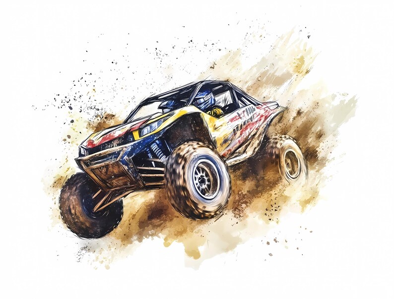 Watercolor Dune Buggy Clipart Set: Off-road PNG Digital Download - Etsy