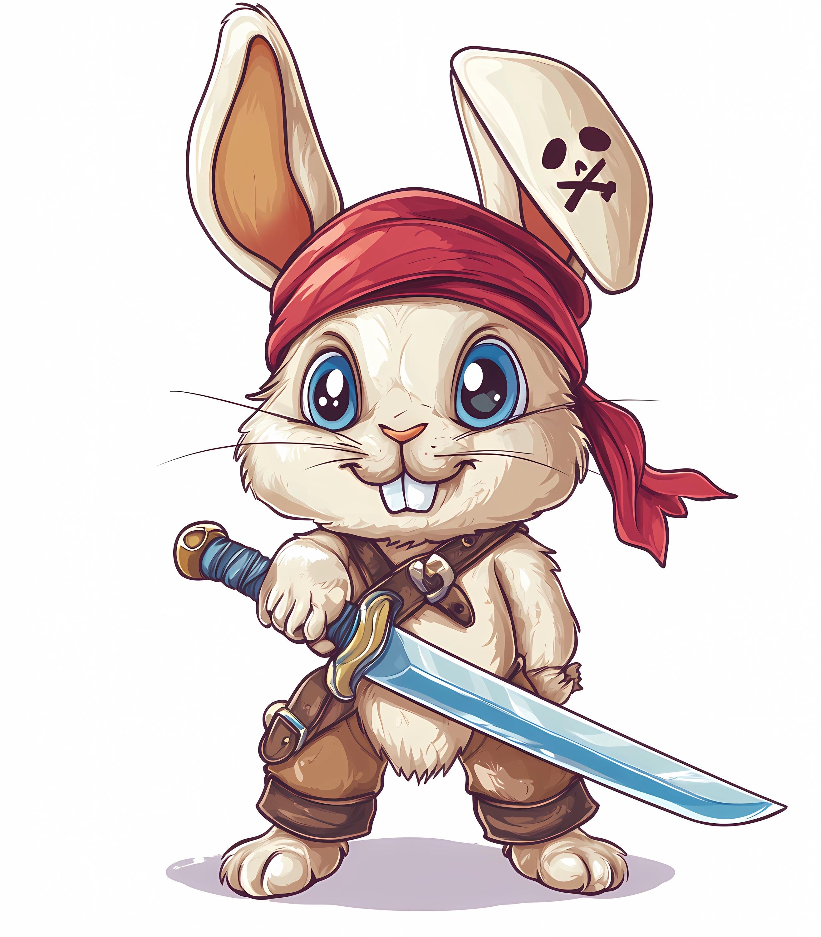 8 Cute Pirate Bunnies Clipart, Pirates High Quality Pngs Clipart ...