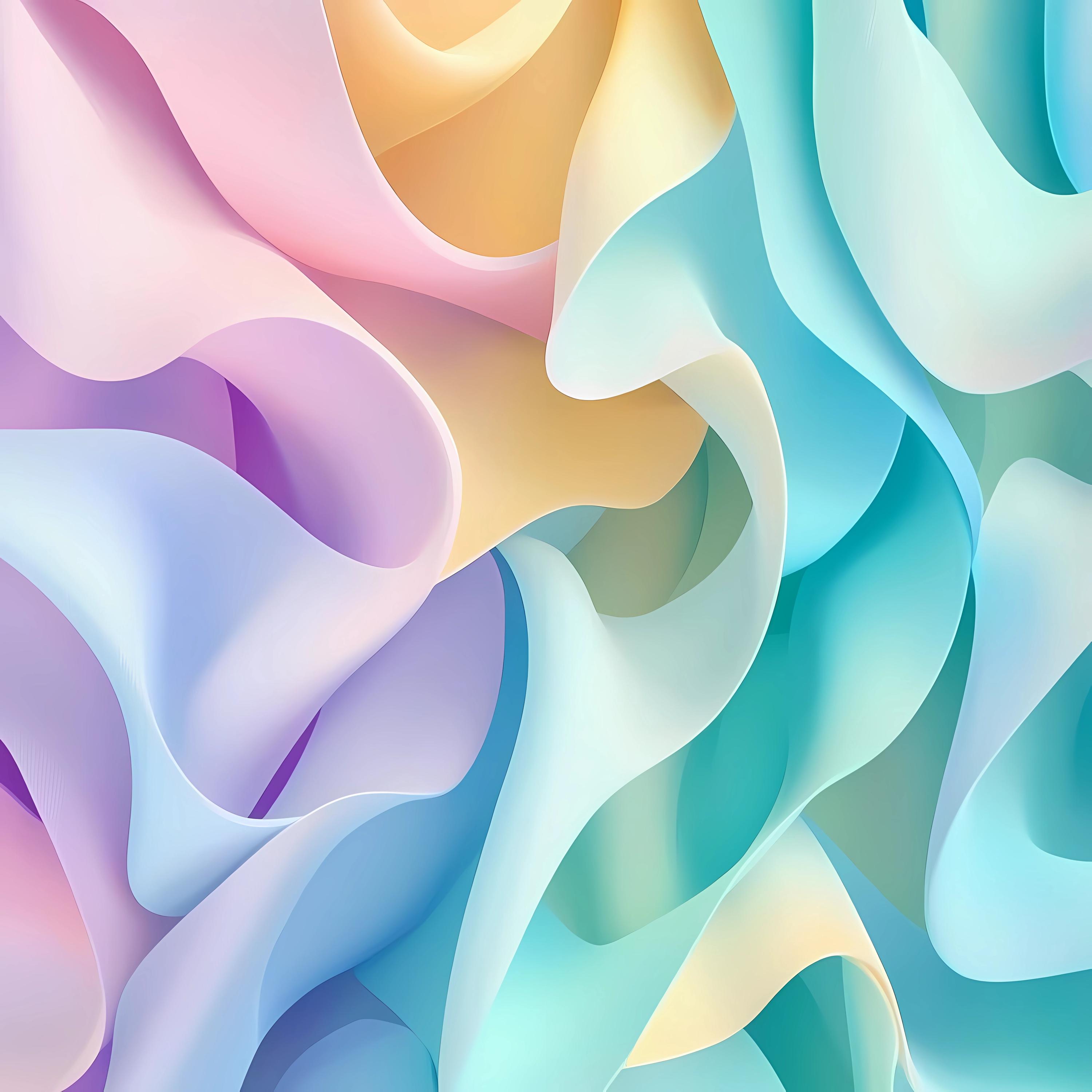 Pastel Abstract Waves Background Bundle – Soft Gradient Fluid Art ...