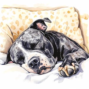 8 Sleeping Dog Clipart Set, Cute Dog Clipart Bundle, High Quality PNGs, Dog Printable Watercolor Dog Bundle Commercial Use, Digital Download