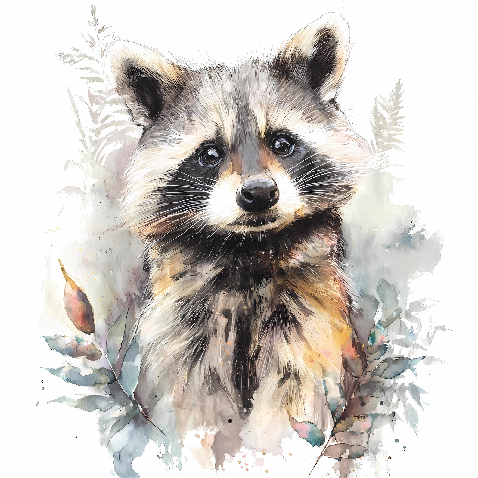 Rustic Raccoon Watercolor Raccoon Art Prints Bundle: Rustic Wildlife Decor (PNG & JPG ...