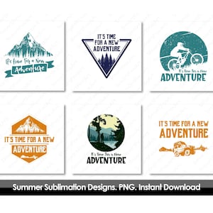 新しいアドベンチャー昇華デザインバンドル、ワンダーラスト PNG、旅行ハイキング自然山 PNG、キャンプライフ PNG、デジタルファイルのダウンロード