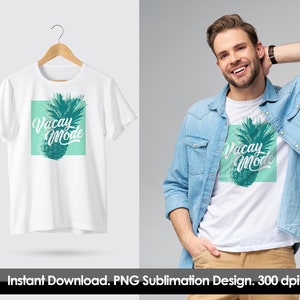 Ananas PNG, Vacay-Modus PNG, Obst Clipart, Sommerzeit PNG, Ananas Sublimationsdesigns Downloads, Tropische Sommer druckbare Datei