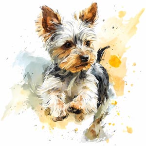 Rainbow Yorkshire Terrier Wall Art Bundle Set of 13, Colorful Yorkie Dog Printable Decor, Multicolor Yorkie Poster for DIY Dog Lovers Gifts