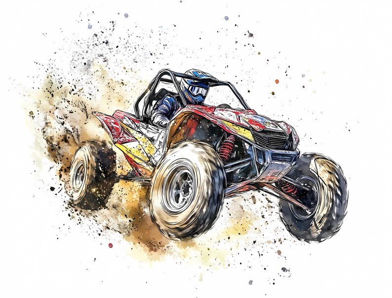 Watercolor Dune Buggy Clipart Set: Off-road PNG Digital Download - Etsy