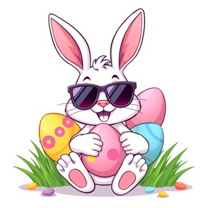 Easter Bunny With Easter Eggs and Spring Flowers Png Clipart Bundle, Cute Bunny Png Jpg, Easter Chick Png Easter Paper craft, junk journal