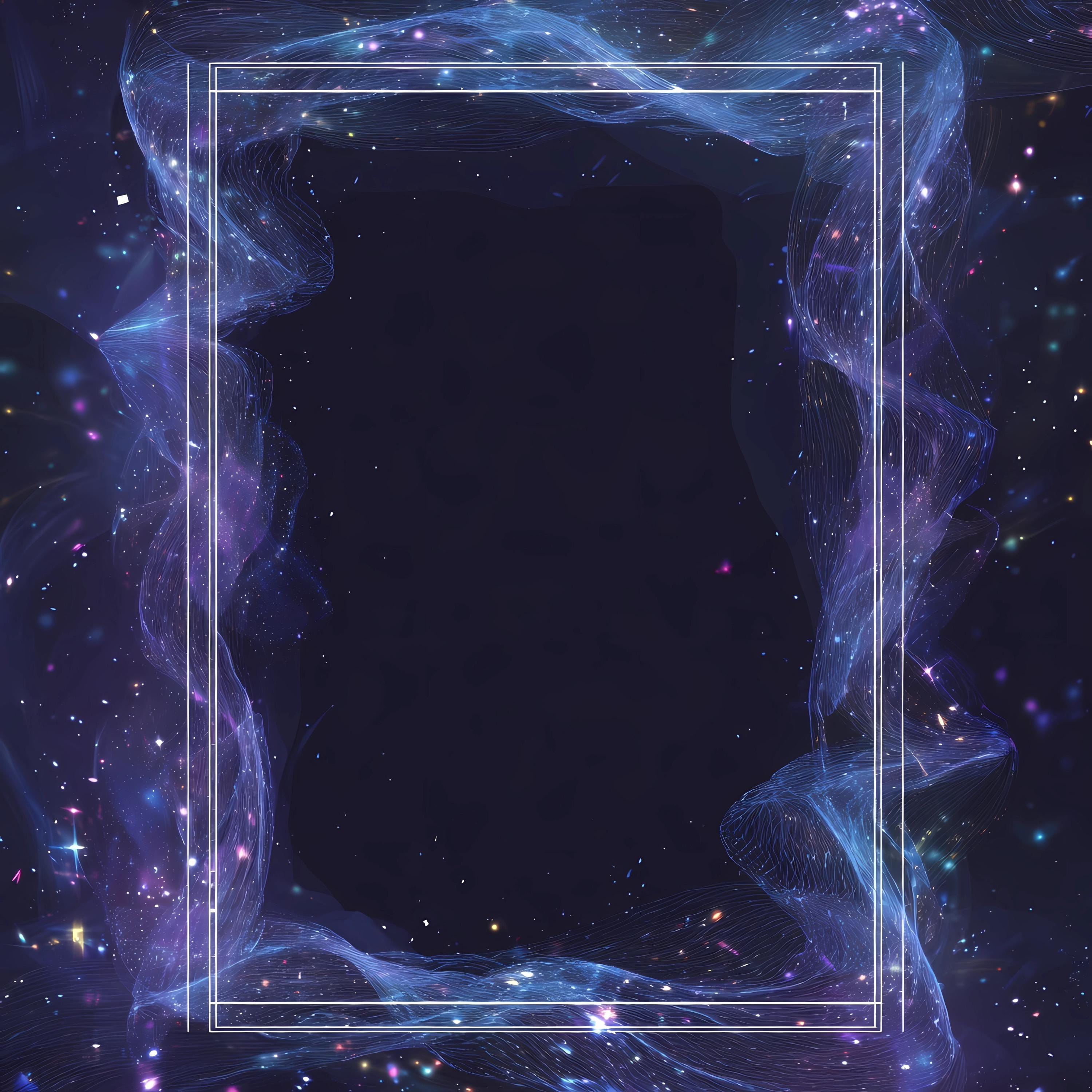 Celestial Floral Frame Art Bundle, Golden Bronze Cosmic Backgrounds ...