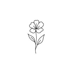 Pacote de clipart elegante de caule floral em preto e branco, perfeito para desenhos de tatuagem, páginas para colorir, artesanato DIY, sublimação, impressões, arte de parede