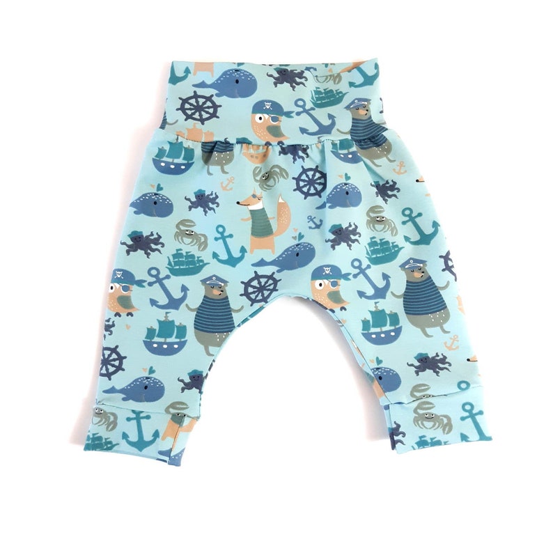 Marine life pants handmade babychildren clothing