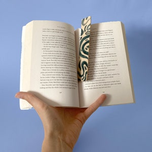 Handmade Painted Leather Bookmark Multicoloured, Pattern, Brush strokes image 2