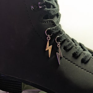 Set of 2 Lightning Bolt Shoelace Charms - Stylish & Durable with Steel Jump Rings