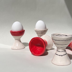 Handmade ceramic French egg holder