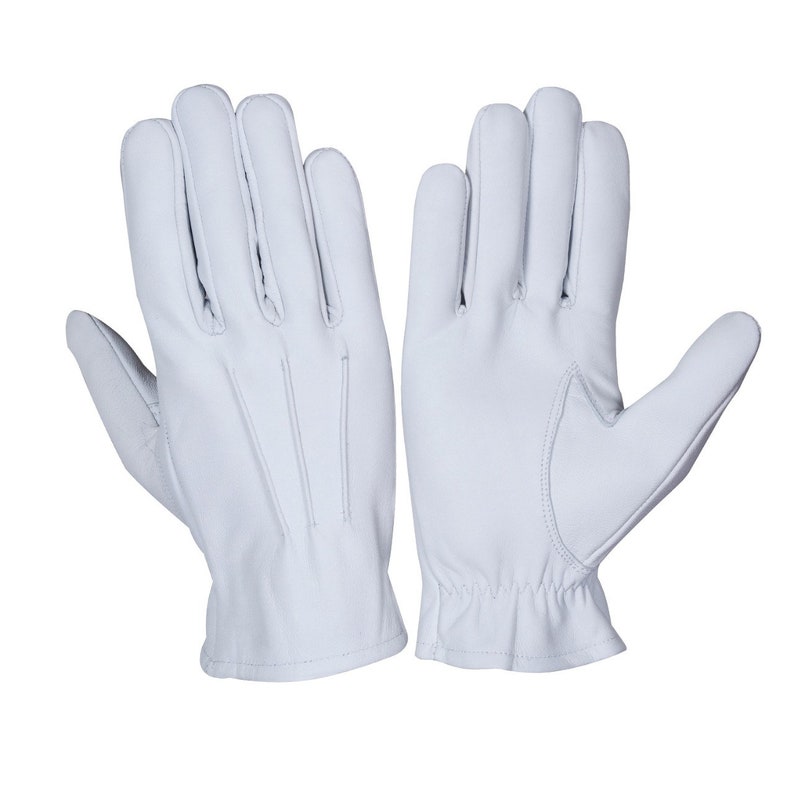 White Leather Gloves Dress Gloves SheepSkin Leather Gloves Driver Gloves image 1