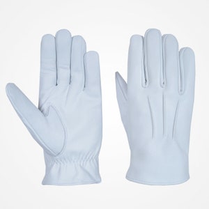 White Leather Gloves Dress Gloves SheepSkin Leather Gloves Driver Gloves image 6