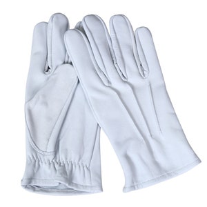 White Leather Gloves Dress Gloves SheepSkin Leather Gloves Driver Gloves image 4