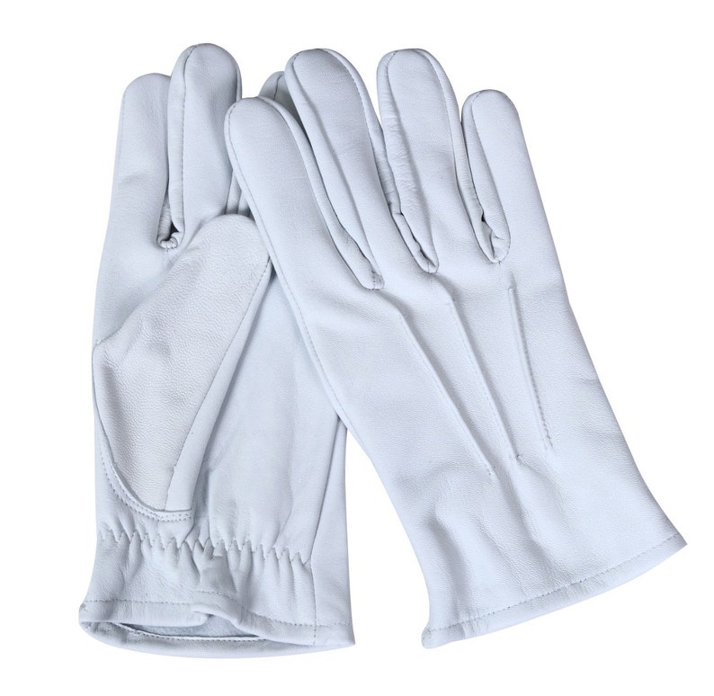 White Leather Gloves Dress Gloves SheepSkin Leather Gloves Driver Gloves image 4