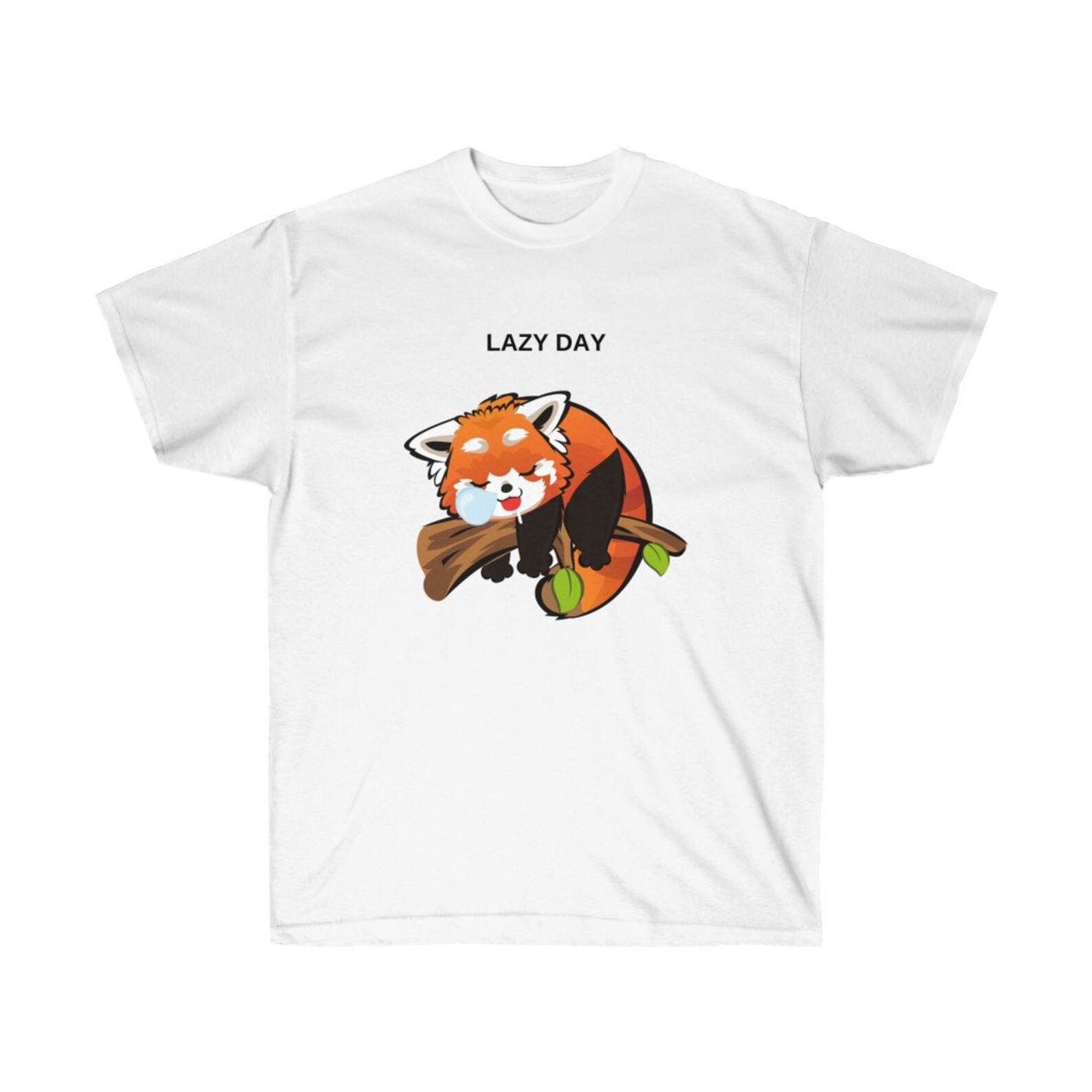 Red Panda Lazy Day T-shirt Unisex Printed Cotton Art Graphic - Etsy
