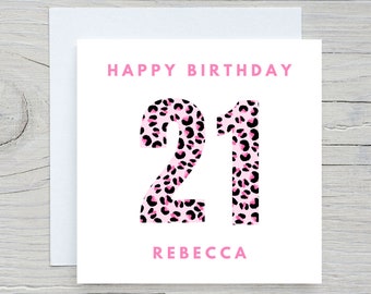 21. Geburtstagskarte, alles Gute zum 21. Geburtstagskarte für Freundin, personalisierte 21. Geburtstagskarte, Tochter 21. Geburtstag, Schwester 21. Geburtstag