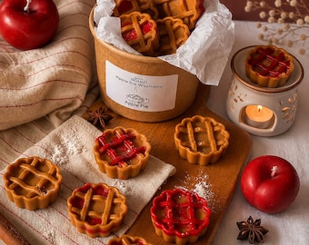 Pastillas de cera aromáticas con aroma a tarta de manzana (100 g) / Fragancia para el hogar inspirada en la repostería / Regalo acogedor / Otoño / Decoración otoñal