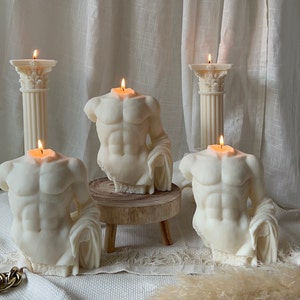 Large Zeus Torso| Sculpture candle | Greek  Candle |God Zeus bust candle | Gift Candle | Aesthetic candle | minimalist |