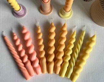 Velas Espirais Cônicas: Velas Decorativas em Espiral de Cera de Soja Vegana