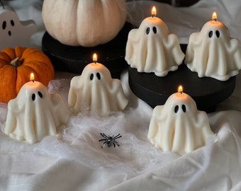 Ghost Candles | Halloween Ghosts | Spooky Candles | Autumn Candles | Autumn Decoration | Fall | Halloween Candles | soy wax