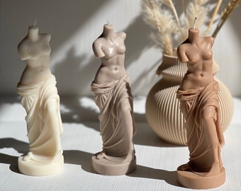 Venus di Milo goddess statue candle | Venus Goddess candle | Venus Statue candle | Naked woman candle | Vegan | Female torso soy wax