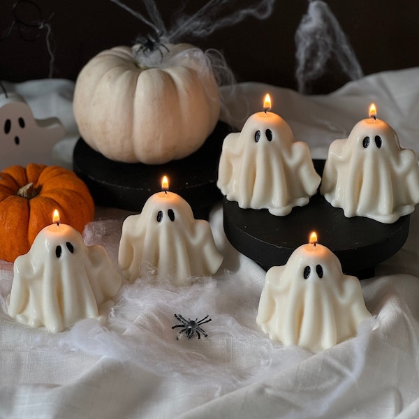 Kerzen Gespenst | Halloween-Geister | Gruselige Kerzen | Herbstkerzen | Herbst Dekoration | Herbst | Halloween-Kerzen | Sojawachs