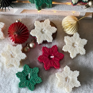 Snowflake candle | Pillar candles | Decorative candles| festive candle | Winter candles| xmas | Christmas candle | present | Scented candles