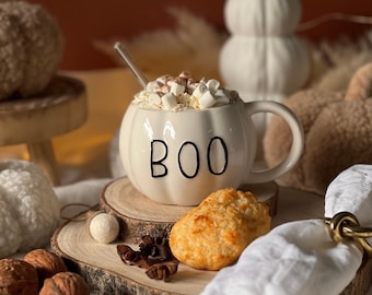 Pumpkin Shaped Mug | Autumn Coffee Cup, Spooky Season