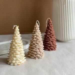 Christmas tree candle | Christmas present | Pillar candles | Decorative Christmas candles| festive| table candle | xmas | Tree Shaped Candle