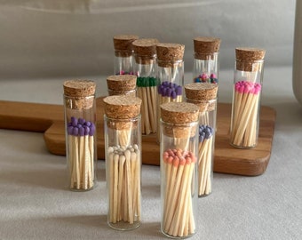 Coloured Matches | Coloured matchsticks | safety matches | Bottle matchstick jar with striker| Wedding gift | Decorations |