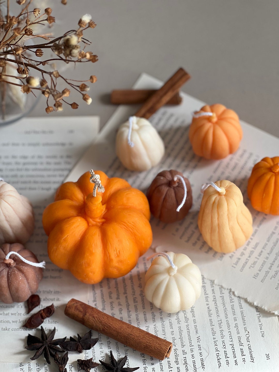 Pumpkins Pumpkin Candle Pumpkin Scented Candle Autumn Etsy