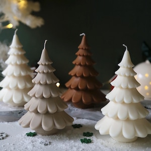 Handmade Soy Wax Christmas Tree Candle | Holiday Decor